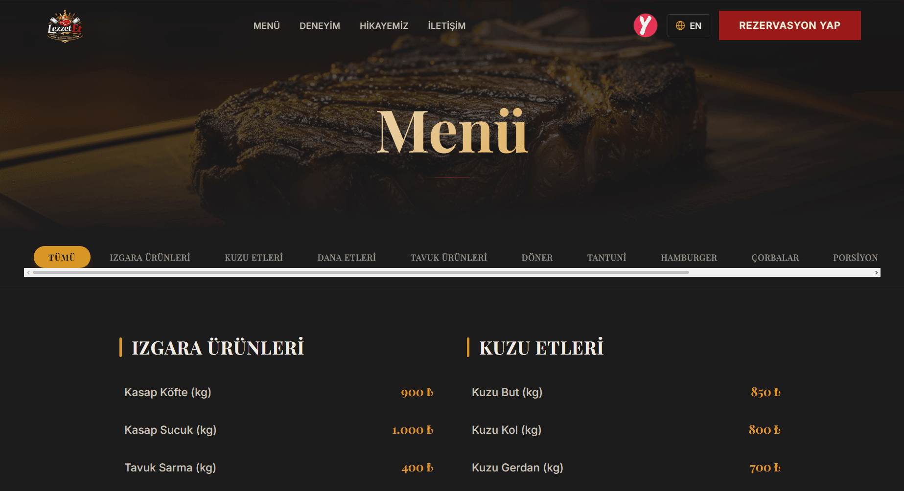 LezzetliEt Kasap & Steakhouse - Detail